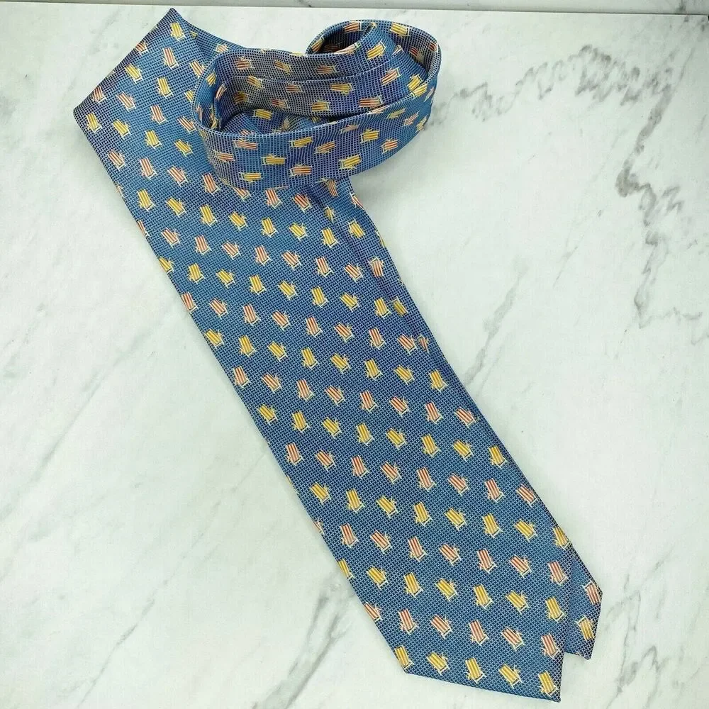 Tommy Bahama Off Island Hand Made Silk Beach Lounge Chair Tie